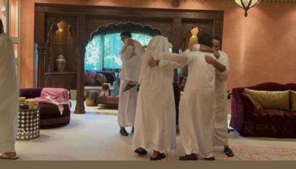 شاهد ثلاث صور لفرحة الأمير محمد بن سلمان اليوم بعد فوز السعودية
