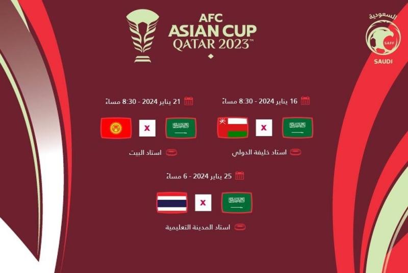 السعودية تواجه عمان في مستهل مواجهات «كأس أمم آسيا 2023»