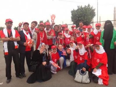 الهلال الاحمر اليمني ينفذ حملة Red Hand Day مناهضة تجنيد الأطفال بأمانة العاصمة