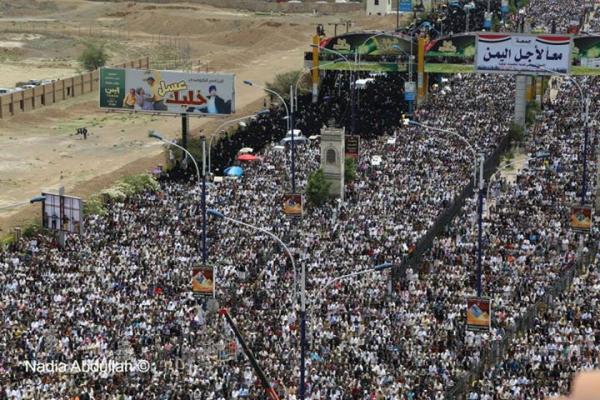 شاهد صور الحشود من شارع الستين، دعماً للإصطفاف الوطني