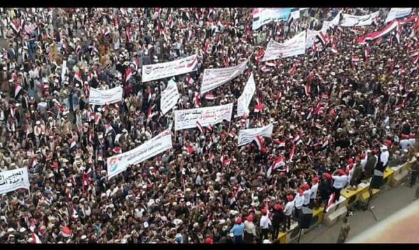 شاهد صور من حشود السبعين بصنعاء