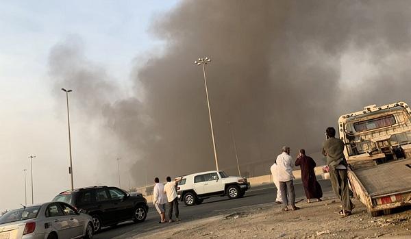 عاجل: اندلاع حريق في مطار الملك عبدالعزيز الدولي في جدة السعودية (صورة)