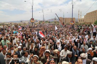 صور تظهر اكبر حشد لليمنيين في جمعة الاصطفاف الوطني ( تصور نادية عبدالله) 