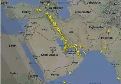 خطوط سير الطيران القطري بعد قطع العلاقات مع السعودية وغيرها (خرائط)