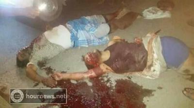اليمن : شاهد بالصور اغتيال شخصين في عدن فجر اليوم